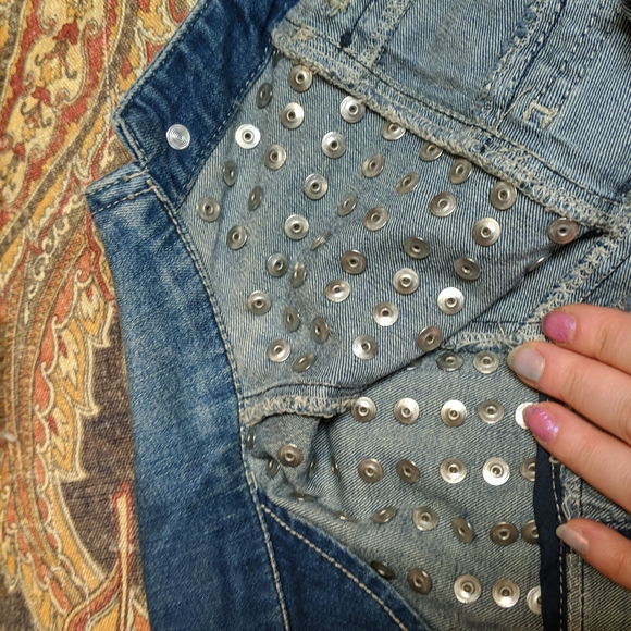 Y2K studded denim jacket early 2000's - Picture 7 of 8